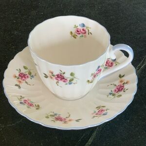 Vintage Royal Tuscan Tea Cup & Saucer. Fine English Bone China